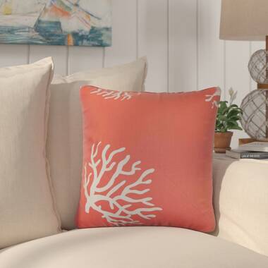 Coral colored sale accent pillows